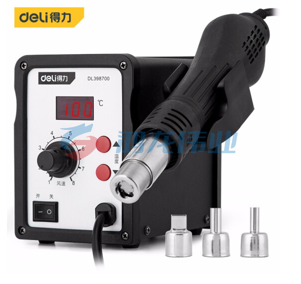 得力(deli) 可调温可调风量温数显吹焊台700w 控温恒温电焊台电烙铁DL398700 