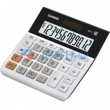 卡西欧（CASIO）MH-12-WE 12位 双电源 超宽计算器 白色