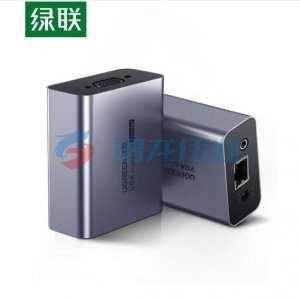 绿联 UGREEN CM250 VGA网络延长器100米 VGA转RJ45网络传输带音频接显示器信号放大器（发射+接收）一对装    bwsj-2022080723998