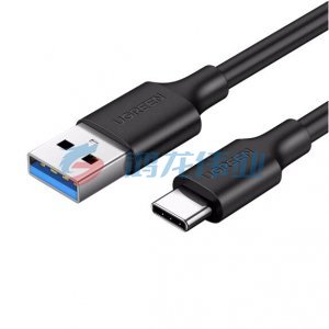绿联 UGREEN US184 Type-C数据线 20883 USB3.0快充线 黑色 1.5米