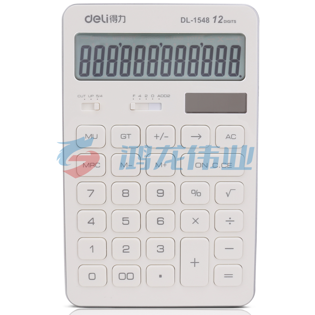 得力（deli）1548A 计算器 桌面型计算器 白色