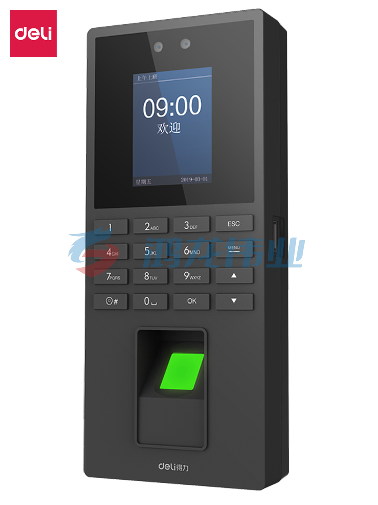 得力 T999S 人脸考勤机(黑色)