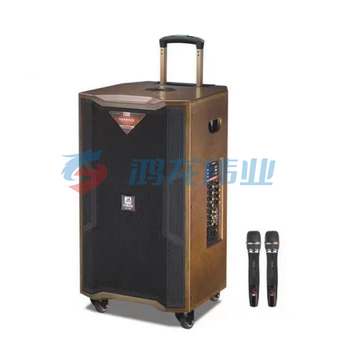 曼龙M-8512S 12寸大功率带话筒重低音户外便携拉杆式音箱