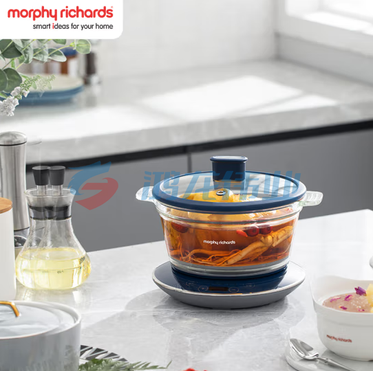 摩飞电器(Morphyrichards)多用途锅 家用电炖锅 养生锅电炖盅炖汤电煮锅煮粥锅 可预约定时 MR9081 轻奢蓝