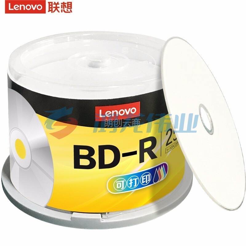 联想（Lenovo）BD-R蓝光光盘/刻录盘 6-12速25G 可打印